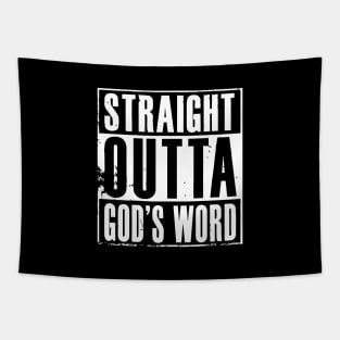 straight outta god's word Tapestry