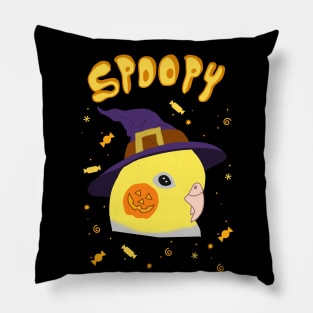 halloween parrot - spoopy cockatiel Pillow