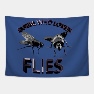 A Girl Who Loves Flies Tapestry