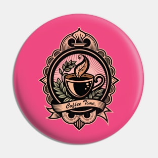 Vintage Coffee Time Pin