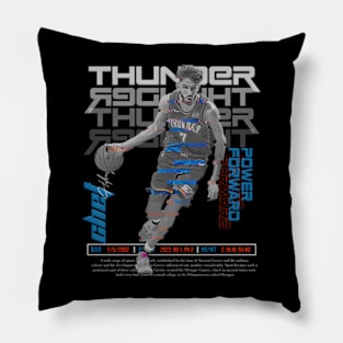 Chet Holmgren Basketball Art Thunder Pillow