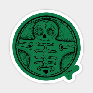 Gingerbread Skull Christmas Cookie Magnet