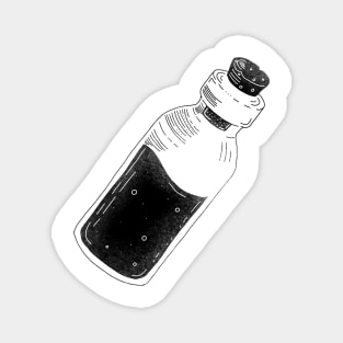 Potion Bottle Poison Monochrome Tattoo Magnet