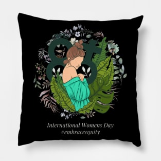 international womens day 2023 embrace equity Pillow