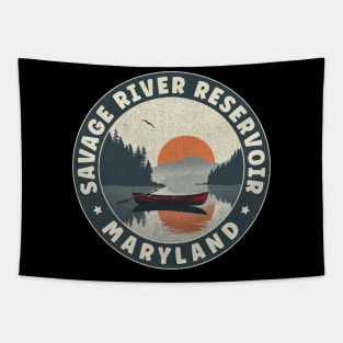 Savage River Reservoir Maryland Sunset Tapestry