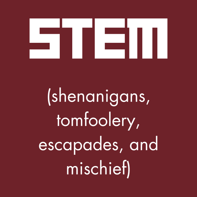 What STEM Means (White Text) by Rainy Afternoon