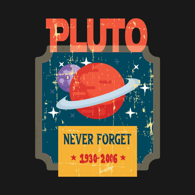 Funny Pluto Never Forget 1930-2006 - Never Forget Pluto Planet Funny Vintage Space Science Gift by wiixyou