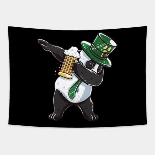 Funny St Patricks day Panda shirt - perfect outfit Tapestry