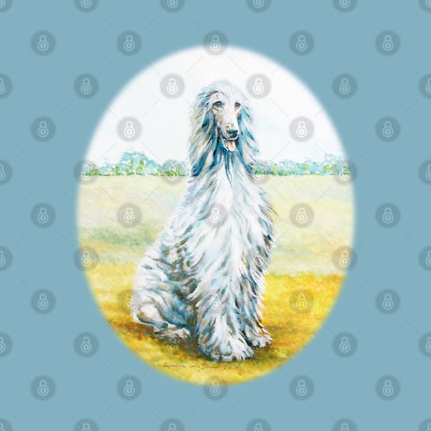 AFGHAN HOUND.  A Regal Blue Afghan Hound with a simple, rural background. by chepea2