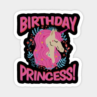Unicorn Birthday Princess Magical Gift Magnet