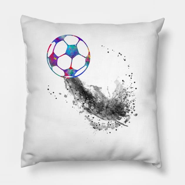 Soccer ball Pillow by RosaliArt