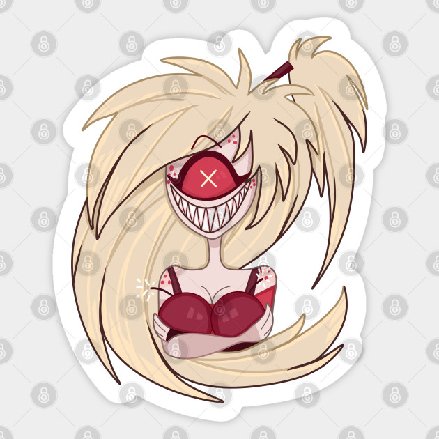 Cherri Bomb Hazbin Hotel Sticker Teepublic - angel dust hazbin hotel roblox shirt