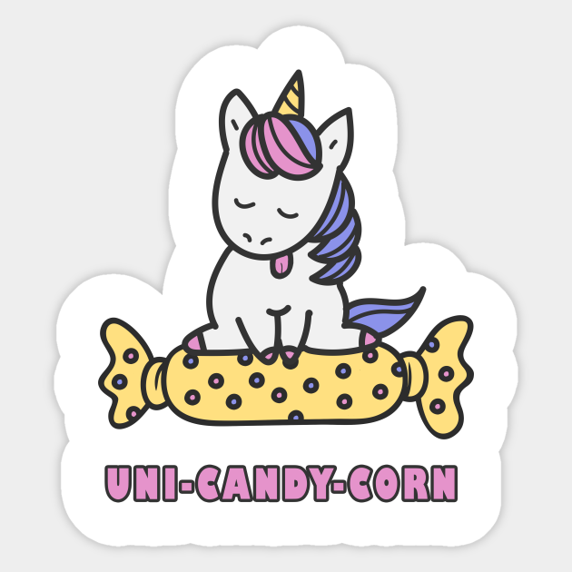 Uni-candy-corn" joli idée cadeau - Bonbon - Sticker | TeePublic
