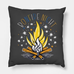 Bonfire night colourful sparkly firework fire Pillow