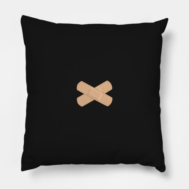 Band aids Pillow by AnderssenGrafix