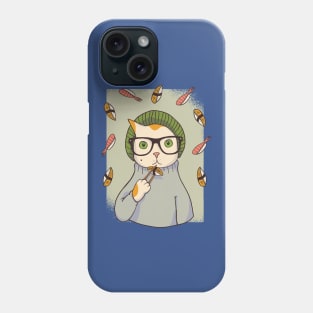 Hipster Cat Sushi Phone Case