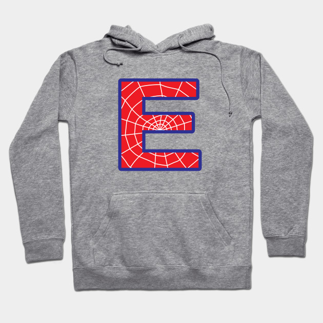 spiderman letter e spiderman letter hoodie teepublic letter hoodie