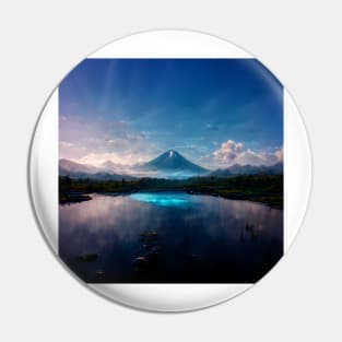 Mount Fuji Landscape Pin