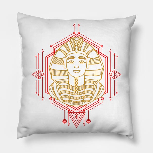 Charming Egyptian Sphinx Head Pillow by snewen