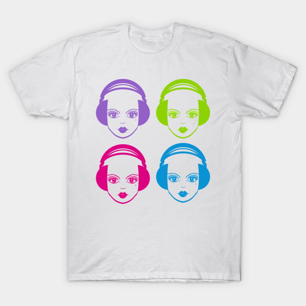 Abstract Headphone Girl Headphone Girl T Shirt Teepublic