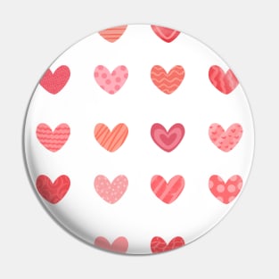 Valentine’s Day pink hearts Pin