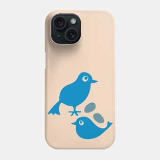 BLUE BIRD TOGETHERNESS With Eggs - UnBlink Studio by Jackie Tahara Phone Case