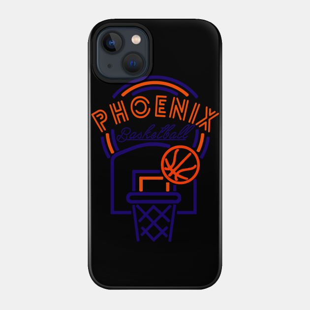 Neon Phoenix Basketball - Phoenix Suns - Phone Case