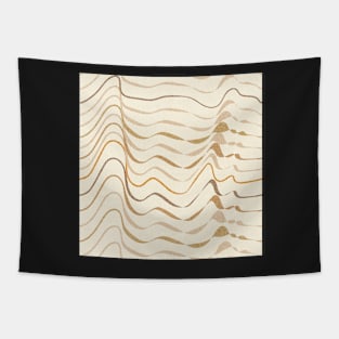 dynamic neutral textured waves on sand Tapestry