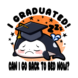 Orca Graduated Can I Go Back To Bed Now Black T-Shirt