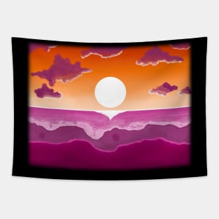 Sunset purple Tapestry