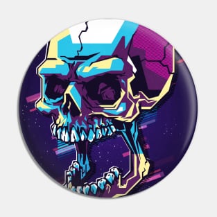 Skull retro80s Pin