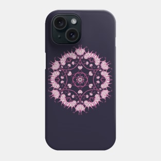 Elegant Floral Mandala Pink Flowers Phone Case