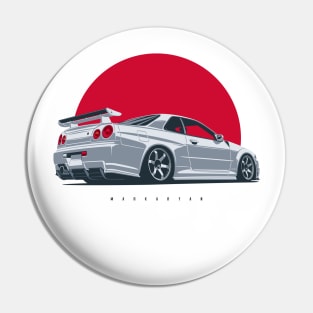 Skyline R34 white Pin