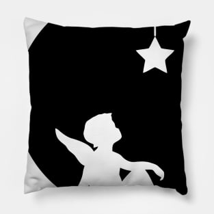 Angel On A Moon Pillow
