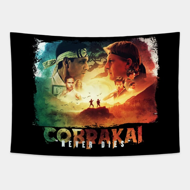 cobra kai fight Tapestry by Mortensen