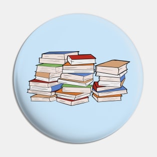 A Stack of Books Pin