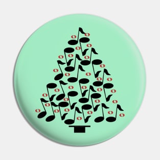 Black Musical Christmas Tree Pin