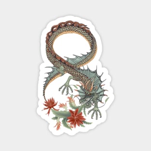 Dragon Tattoo Floral Magnet