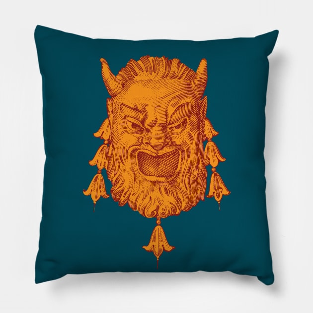 Pan in Warm Tones Pillow by MatchbookGraphics