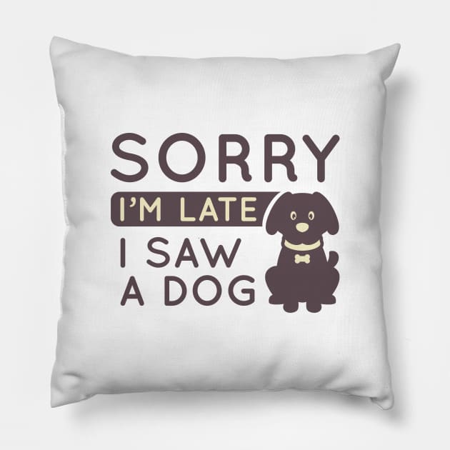 I Saw A Dog Pillow by LuckyFoxDesigns