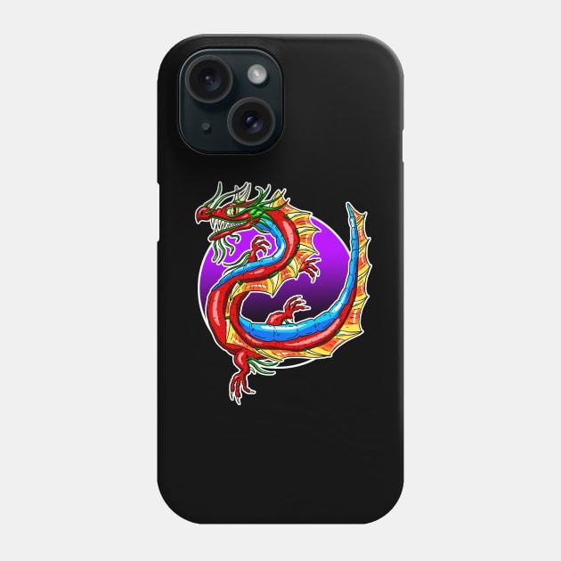 Chinese Dragon in the Moonlight Phone Case by Squeeb Creative