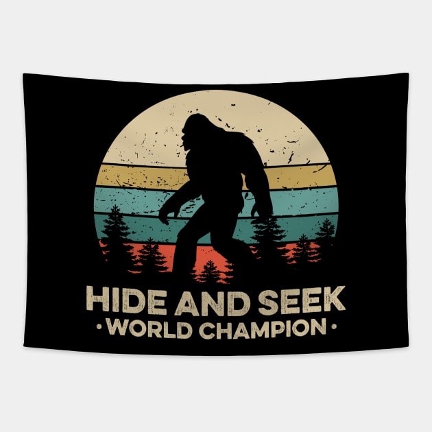 Vintage Undefeated Hide And Seek Champion Shirt Bigfoot 5 Tapestry by luisharun