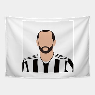 Giorgio Chiellini Minimalistic Face Art Tapestry