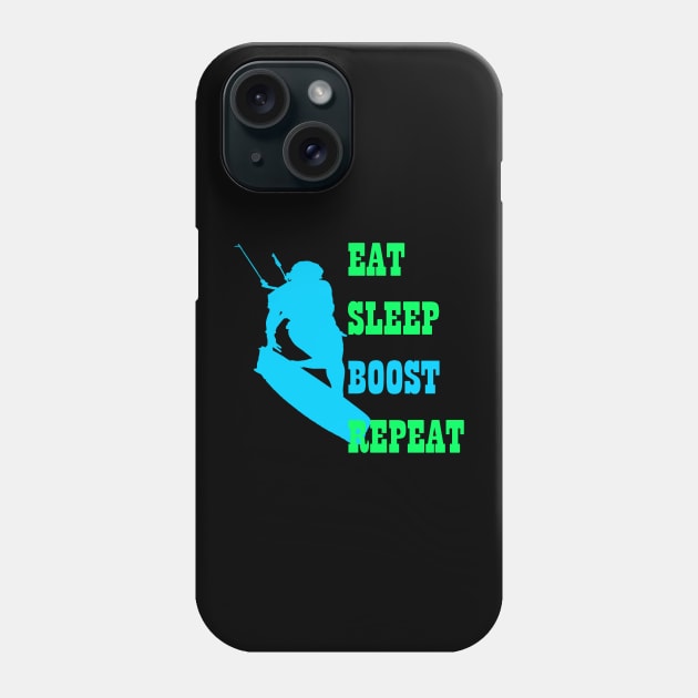 Kitesurfer Life Eat Sleep Boost Repeat Retro Style Phone Case by taiche