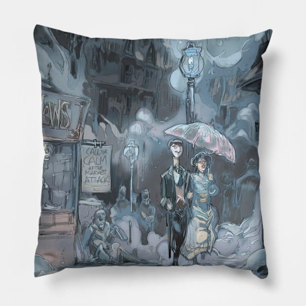 Wight Chapel by Day Pillow by Grindwheel Games Store