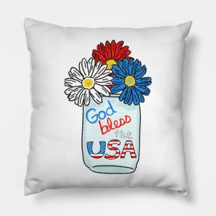 God Bless the USA (Large Print) Pillow