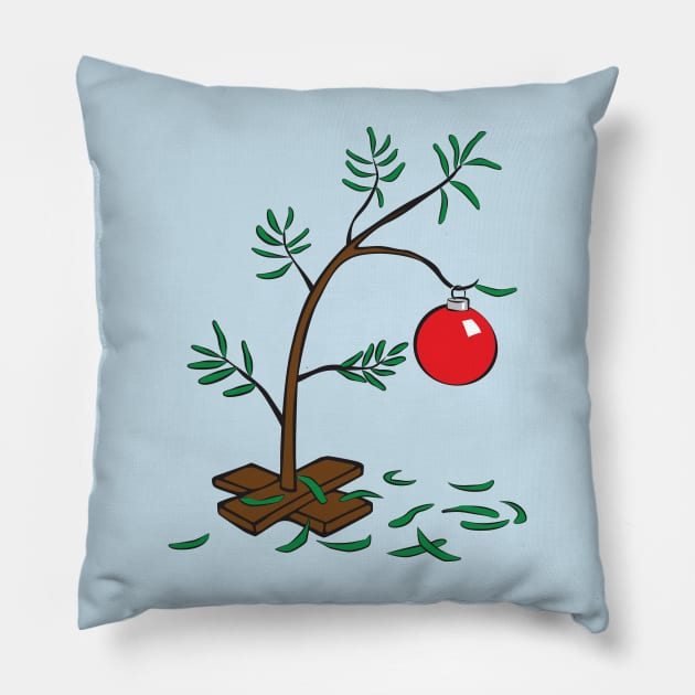 Charlie Brown Christmas Tree Pillow by MindsparkCreative