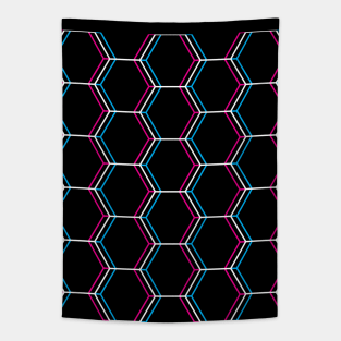 Trippy Honeycomb Pattern Tapestry