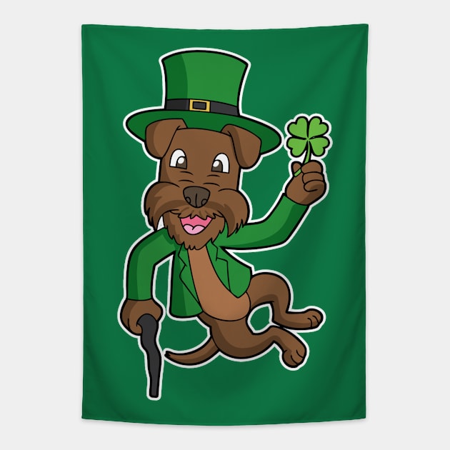 Irish Terrier Dog St Patrick's Day Lucky Heel Click Tapestry by E