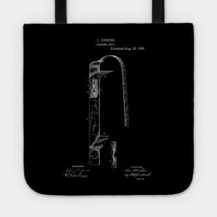 Electric Belt Vintage Patent Hand Drawing Tote